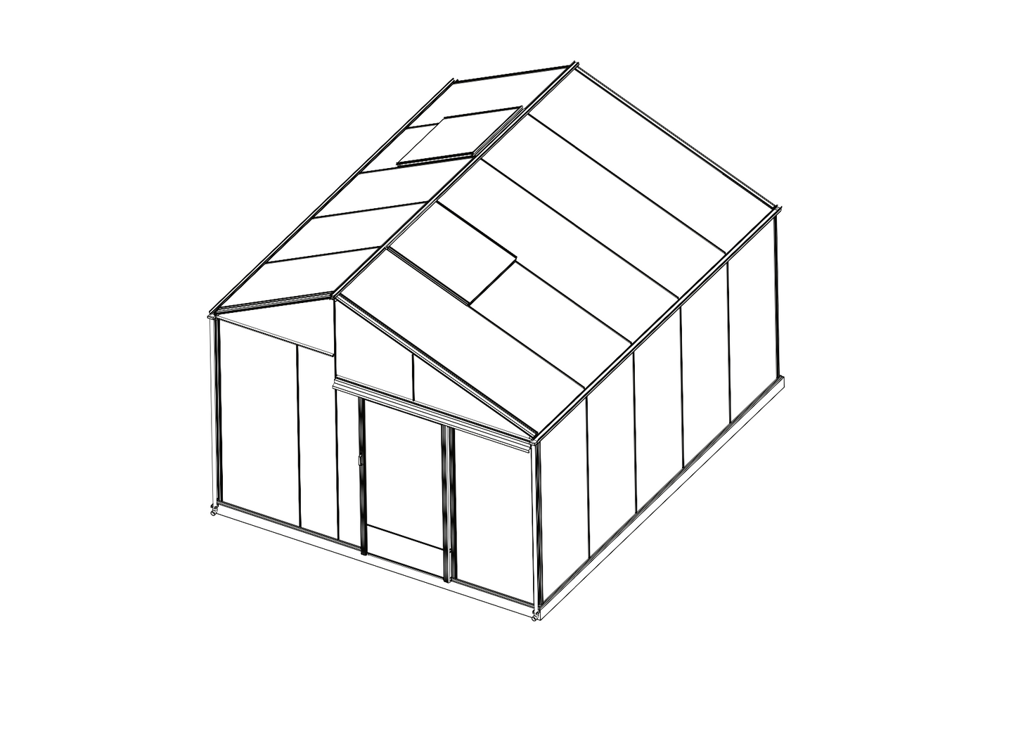 Moderna Gardenvilla ARTIFEX dārza telpa un oranžērija ar plašu iekšējo tilpumu un izturīgu alumīnija rāmi.