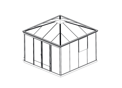 Eleganta Gardenvilla PYRAMIS dārza studija un atpūtas telpa lietošanai visa gada garumā.